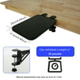 thumbnail image 4 of Bandeja extensora de escritorio, bandeja ajustable para teclado de computadora, brazo de montaje en mesa plegable, reposamuñecas, abrazadera para estante, placa extensora de escritorio, fácil, 4 of 8