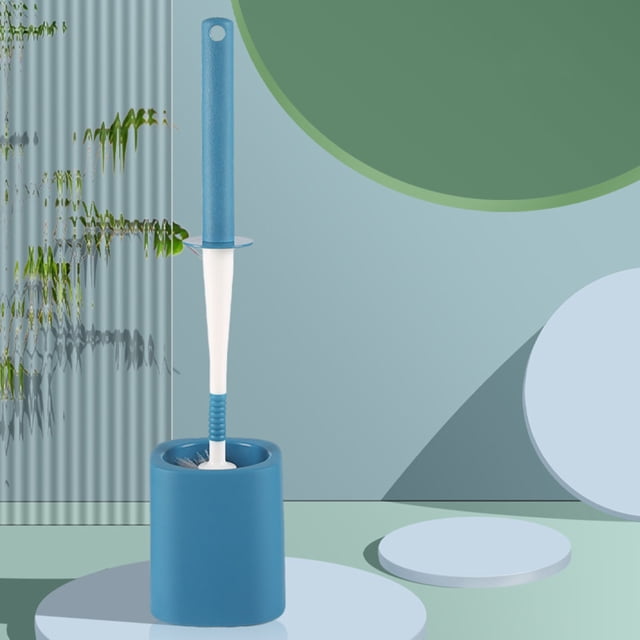 Juego de Escobilla de Baño con Base de Pared, Cepillo de Limpieza de Plástico, Sin Esquinas Muertas, Agarre Ergonómico, Opciones de Almacenamiento Versátiles, Limpieza Suave Pero Eficaz, Eliminación