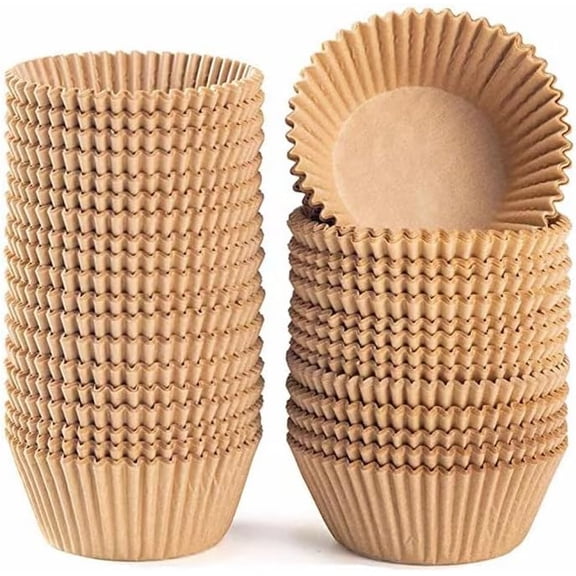 Natural parchment muffin liners for Mini Muffin Pan, Cupcake Pan, Food Grade, Standard Size Paper Baking Cups, Brown, 200-Pack$$Home Decor, Kitchen, & Other