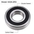 thumbnail image 2 of Uxcell Deep Groove Ball Bearings Metric Double Sealed High Carbon Steel Z2 Bearing, 40mmx90mmx23mm, 2 of 4