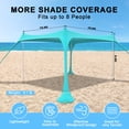 thumbnail image 2 of Carpa de playa ihuan 305 x 305 cm UPF50+, refugio exterior para 8 personas, 2 of 6