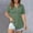 Army Green, variant on QUNYINEY Short Sleeve Blouses for Women Casual Gray Waffle Shirts Button Pullover Collared Loose Womens Tops