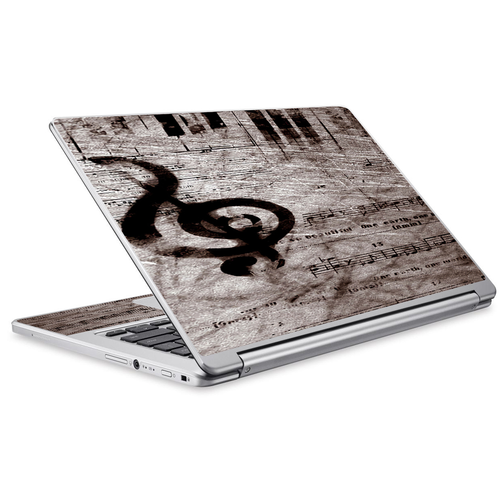 Skin Decal For Acer Chromebook R13 Laptop Vinyl Wrap / Vintage Piano
