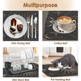 thumbnail image 3 of Coffee Mat for Countertops, Black Gold Sun Moon Boho Dish Drying Mat 2 Pcs for Kitchen Coffee Bar Accessories, Fit Under Coffee Maker Espresso Machine Dish Rack Hide Stain Rubber 12x19in, 3 of 6