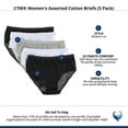 thumbnail image 5 of CTM  Assorted Cotton Briefs (5 Pack) (Women), 5 of 5