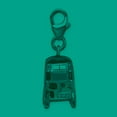 thumbnail image 2 of Sterling Silver 3-D Enameled Double Decker London Bus Lobster Clasp Bracelet Charm, 2 of 3