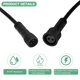 thumbnail image 2 of Uxcell Paquete de 5 Cables de Extensión a Prueba de Agua, 2 Pines de 3.28 Ft/1m con Conectores Masculinos y Femeninos IP67 para Focos [Negro], 2 of 7