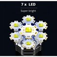 thumbnail image 2 of Linterna LED recargable súper brillante con mango 4 modos para acampar, cazar, caminar (negro),, 2 of 5