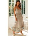 thumbnail image 1 of ICHUANYI Clearance Women's Printing Color Jumpsuit Short Skirt Sexy Off Shoulder Waist Sleeveless Dress(Yellow, XL) ICHUANYI WER2023081106893, 1 of 9