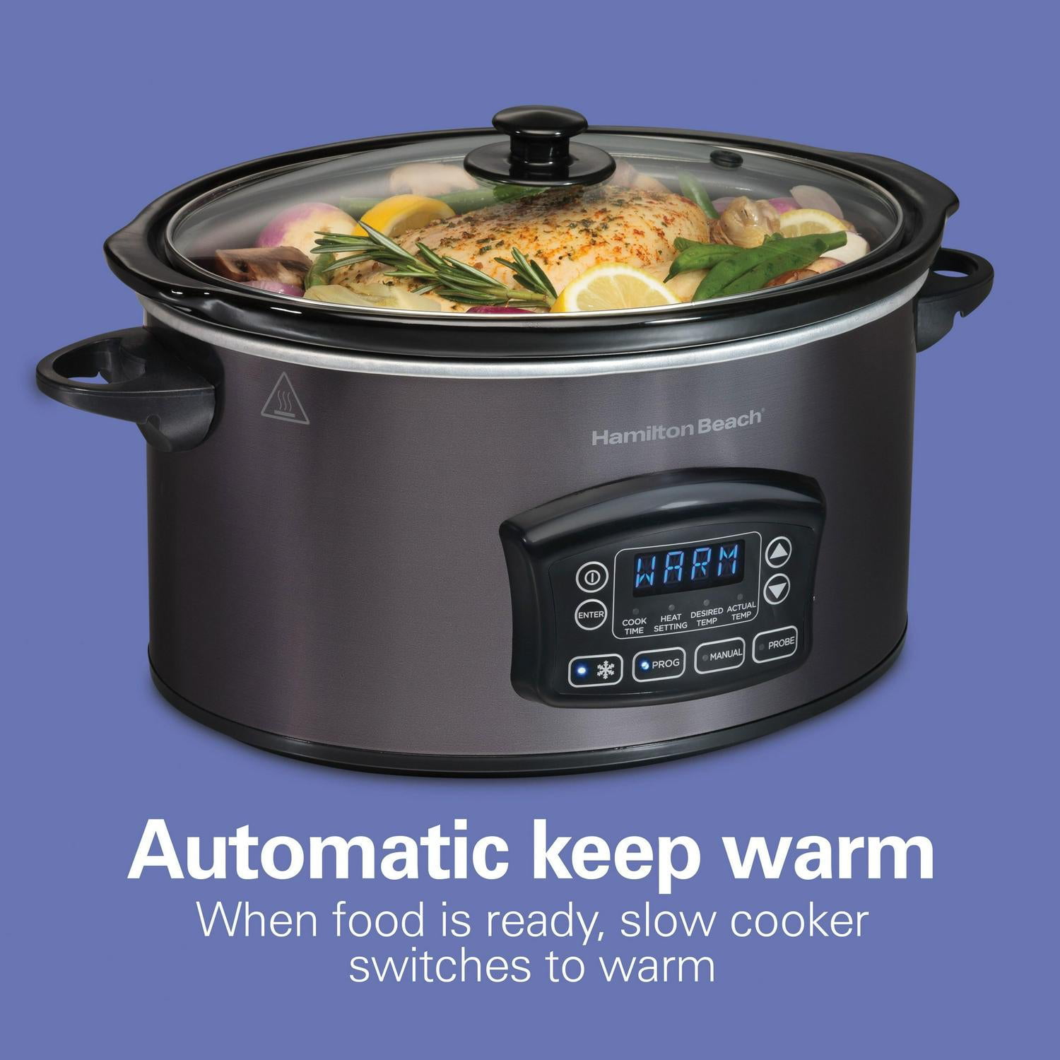 Hamilton Beach Programmable Defrost Slow Cooker, Cookers & Steamers, Furniture & Appliances