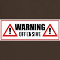 thumbnail image 3 of CafePress - Warning Offensive Dark T Shirt - Men's Classic Graphic Cotton T-Shirt, 3 of 4