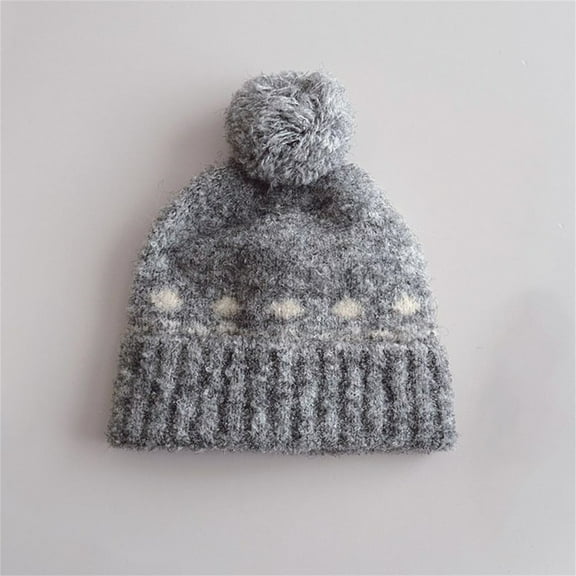 Kids Beanie Winter Hat, Soft and Warm Cuffed Hat Wooly Hat Birthday Party Xmas Gifts for Boys Girls Gray 0-15 Years