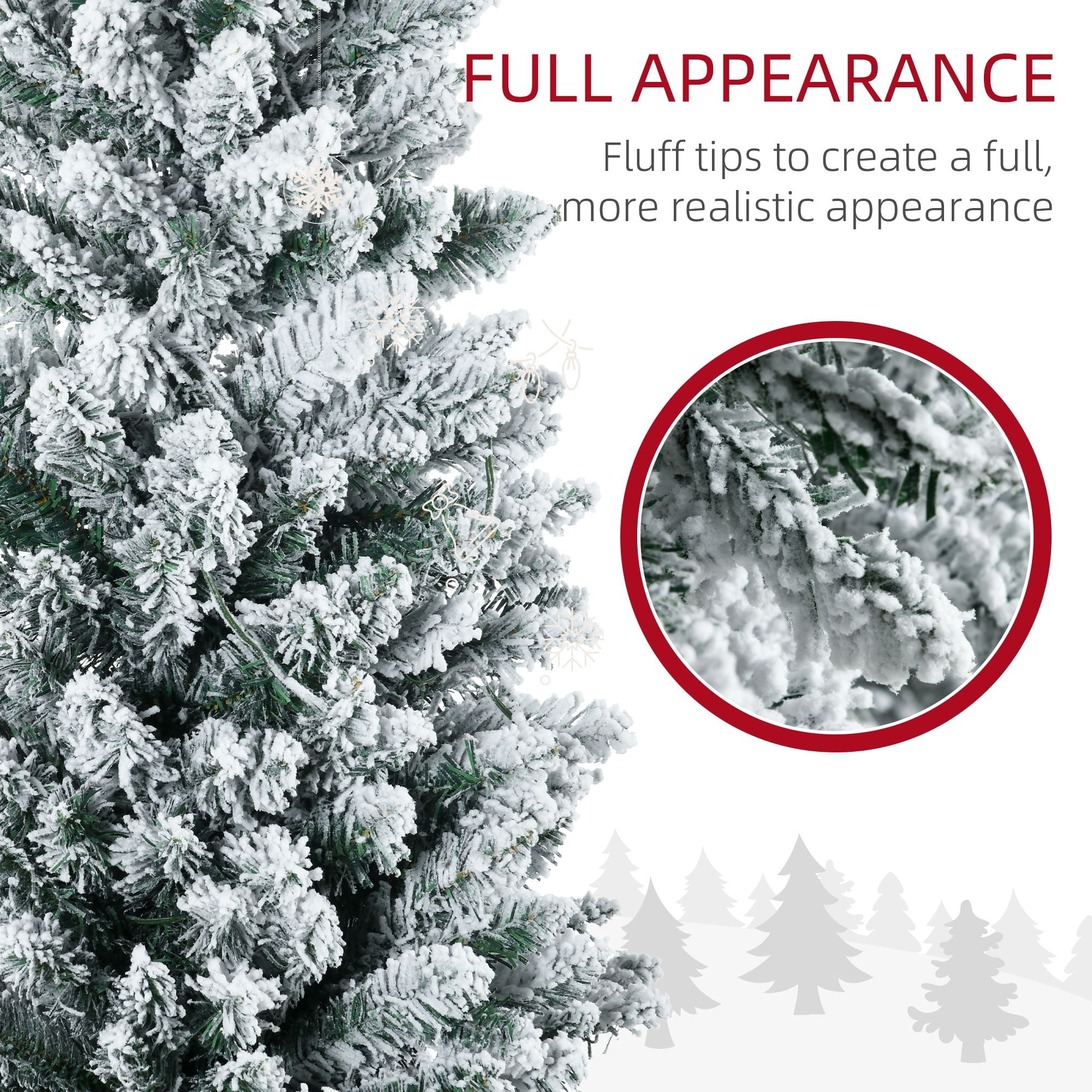 7 ft Pencil Christmas Tree with Warm White LED Lights, Slim Artificial Holiday Tree for Small Spaces, 499 Tips, Indoor Use