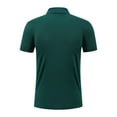 thumbnail image 6 of BXINGOHAI Men's Shirts Classic Short Sleeve Lightweight Button Cotton T-Shirt Casual Golf Tee Tops with Pocket Green,2XL, 6 of 7