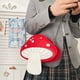 thumbnail image 5 of Bolso cruzado Likrtyny hongo cuero PU rojo, 5 of 6