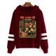 thumbnail image 1 of Sudadera con capucha de manga larga para mujer, ropa de gran tamaño con capucha de alquiler de vídeo de Halloween, Otoño e Invierno, 1 of 4