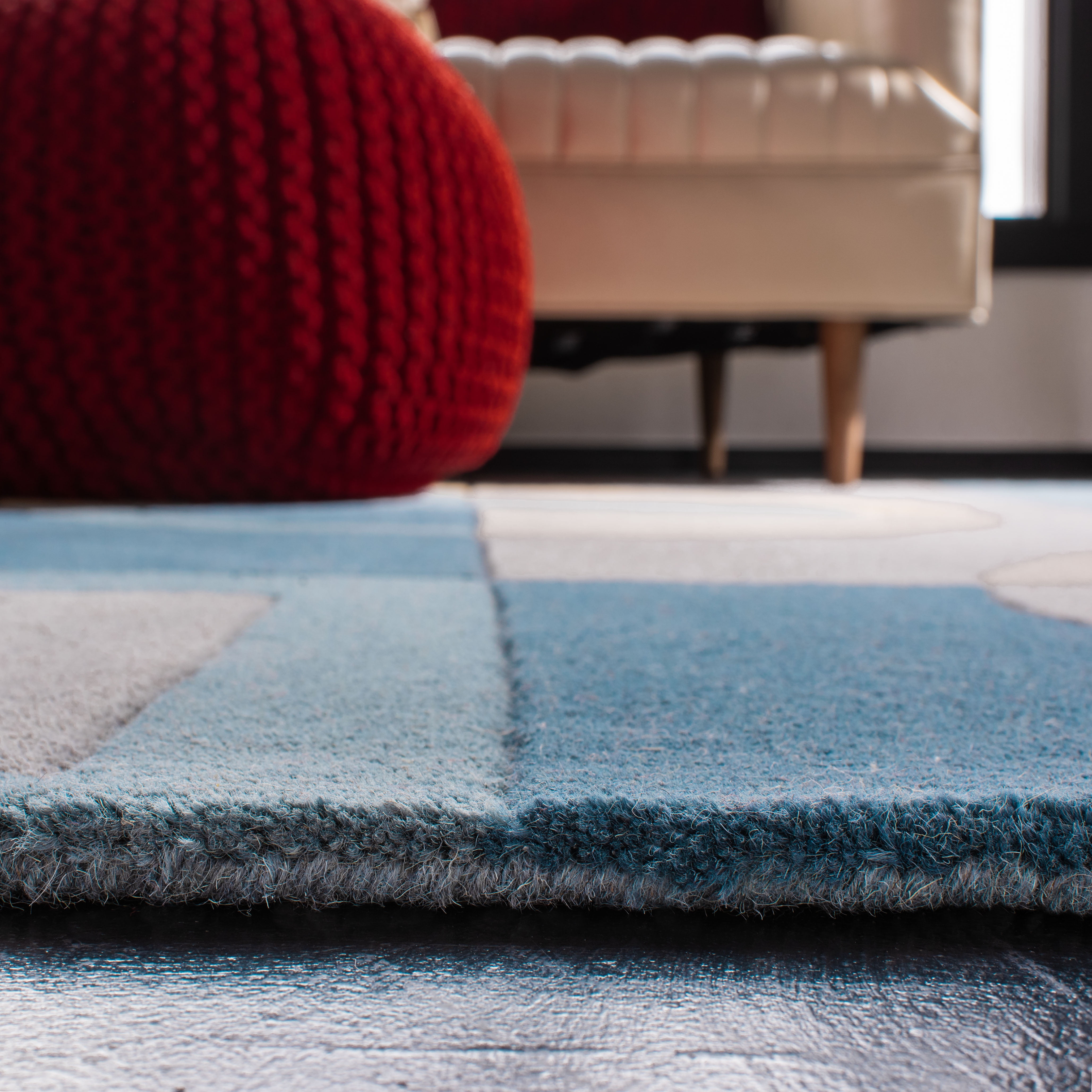 SAFAVIEH Rodeo Drive Clarissa Abstract Wool Runner Rug, Blue/Multi, 2'3" x 20'
