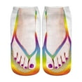thumbnail image 6 of 3D Pattern Manicure Print Socks Flip Flop Funny Hidden Running Sock -Women Hot D6L9, 6 of 9