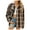 Coffee, variant on Huesdet Womens Long Sleeve Plaid Shirts Flannel Collared Button Up Shackets Casual Rolled Up Boyfriend Blouses Tops(S,Yellow)