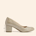 thumbnail image 2 of Zapatos de Tacón DREAM PAIRS SDPU2462W Dorado Tacón Grueso 5.7 cm, 2 of 8