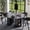 black, variant on 47.5 Inch to 63 Inch Modern Farmhouse Extendable Round to Oval Dining Table Seats 4-8 People, Expandable Kitchen Dinner Table with Fluted Pedestal, 2-Tier Storage Shelf and Pull Out Drawer Table Only