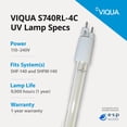 thumbnail image 4 of Viqua Sterilight S950RL-HO Replacement Ultraviolet Lamp for SPV-20 and SP950-HO, 4 of 7