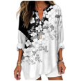 thumbnail image 1 of Blusa MARSVOVO con cuello en V y manga larga con estampado de flores bohemio 3XL para mujer, 1 of 3