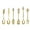 Gold, variant on Silver 6Pc Vintage Carved Coffee Spoon Set Crystal-Topped Zinc Alloy Dessert Spoons With Food-Grade Safe Material Polished Burr-Free Edges For Coffee Dessert Ice Cream Jam Serving 4.72X0.7