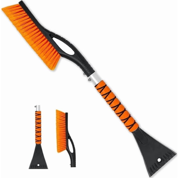 Cepillo para nieve PLACHIDAY de 69 cm con raspador de hielo desmontable
