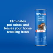 ADAMS Plus Flea & Tick Carpet Powder, Kills Fleas and Ticks On Contact, Prevents Flea Infestations for 12 months, For Carpets and Upholstery, Freshens and Deodorizes, Treats Up to 400 sq ft, 16 oz