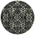 thumbnail image 2 of Addison Rugs Chantille Indoor/Outdoor Transitional Floral Black Washable Round Rug, 8' x 8', 2 of 6