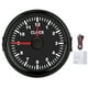 thumbnail image 1 of Instrumento de calibre de reloj universal de 2 pulgadas, 0 a 12 horas, luz trasera roja, 12 V/24 V, para coche, barco, yate, motocicleta, esfera negra, marco negro, 1 of 5