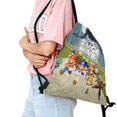 thumbnail image 2 of Película SMG4 Mochila de Cuerdas para Deportes y Gimnasio, Bolsa de Cuerdas Resistente al Agua, Bolsa Cinch, 30×40cm, 2 of 6