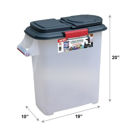 Buddeez Weatherproof Storage Container for Large Bags of Wood Pellets, Charcoal, Pet Food and More, 1-Pack