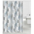 thumbnail image 1 of Rideau de Douche PEVA avec Crochets, 71x71 Pouces, Bleu, 1 of 2