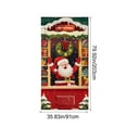 thumbnail image 3 of Bpyeka 6.66x2.99 Ft Christmas Door Cover Decoration Santa Claus Gift Delivery Door Cover Holiday Party Atmospheres Backdrops,Holiday Products,Fall Decor, 3 of 6