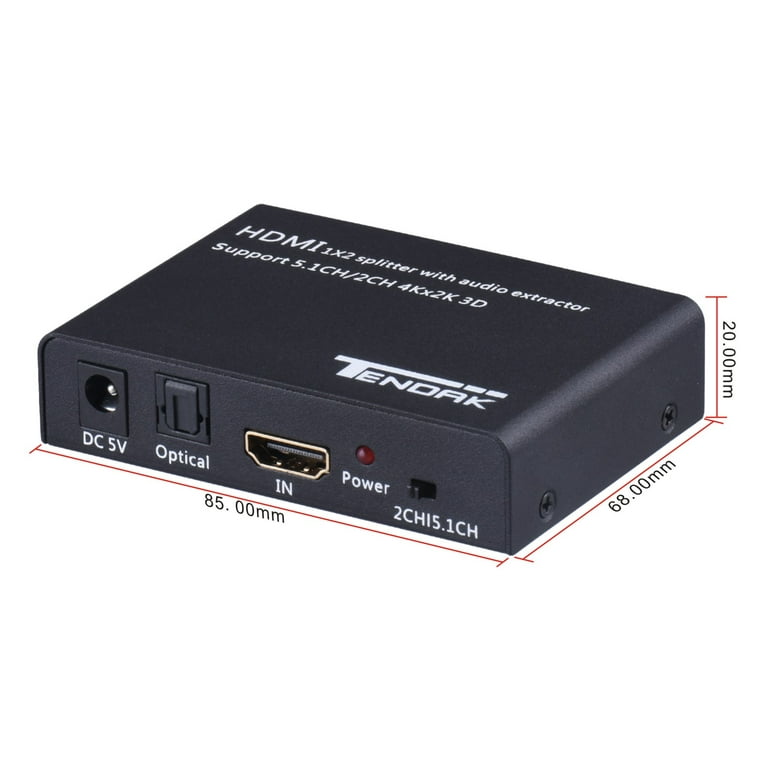 1x2 4K120Hz HDMI Splitter with EDID & Audio Extractor, AVLT®