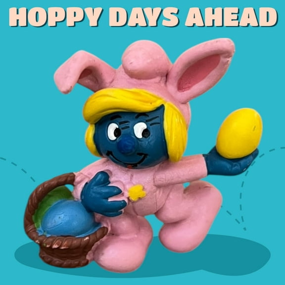 CAKE TOPPER Smurf PVC Holiday Gift New Smurfs Figure Figurine 2.5” Rare VTG