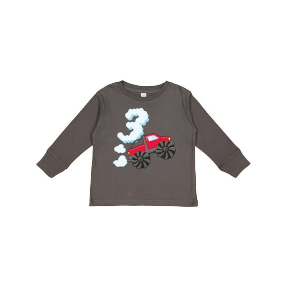 Inktastic 3rd Birthday Monster Truck Fun Boys or Girls Long Sleeve Toddler T-Shirt