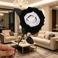 thumbnail image 4 of Dark Halloween Artificial Roses, Black White Gothic Floral Decor, Home Table Centerpiece Accent, Vase Arrangement, Spooky Wedding Decoration, 4 of 6