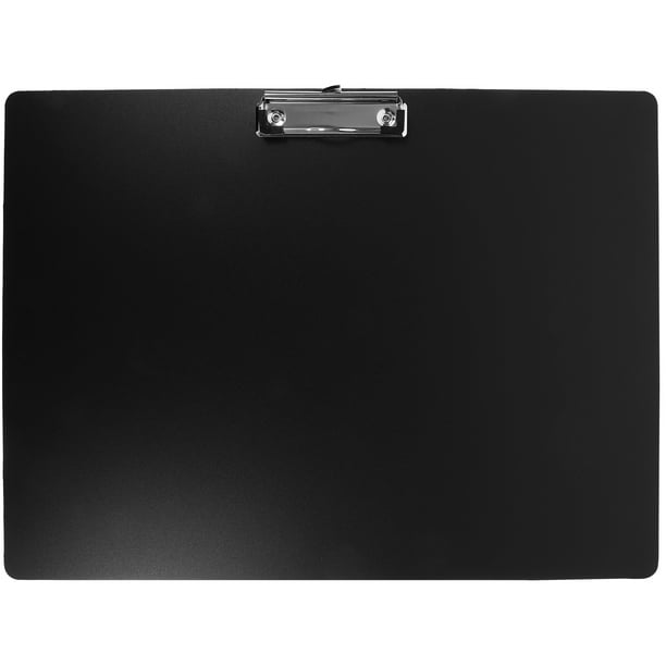 Portapapeles horizontal A3, bloc de dibujo, bloc de notas de plástico grueso, bloc de notas, carpeta de archivos de oficina, clip (negro)