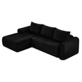 thumbnail image 7 of 103" Black Cloud L-Shaped Modular Sectional Sofa with Deep Seat, Oversized Corduroy Couch for Living Room & Bedroom, No Assembly, 7 of 7