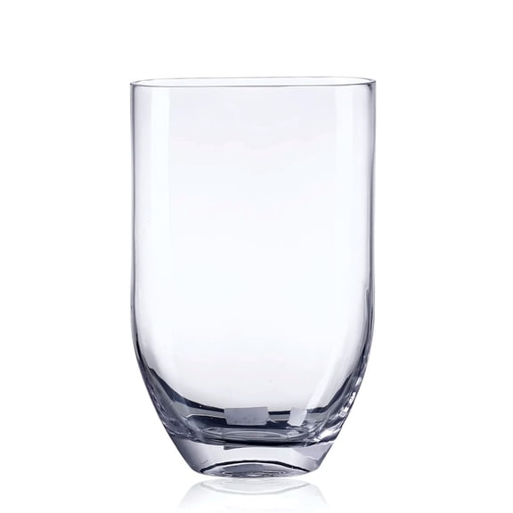 CC Home Furnishings Handblown Tapered Oval Glass Floral Vase - 10" - Clear