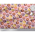 thumbnail image 3 of Soimoi Viscose Chiffon Fabric Donuts Food Printed Craft Fabric by The Yard 42 Inch Wide, 3 of 3