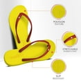 thumbnail image 2 of HUGGOES Flambe Natural Rubber Comfort Flip Flops for Women - Yellow/Red, 2 of 7