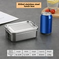 thumbnail image 6 of 850ml Stainless Steel Lunch Box, Leak Proof Lid Bento Boxes with Lock Clip,Metal Lunch Box Portable Food Containers, 6 of 6