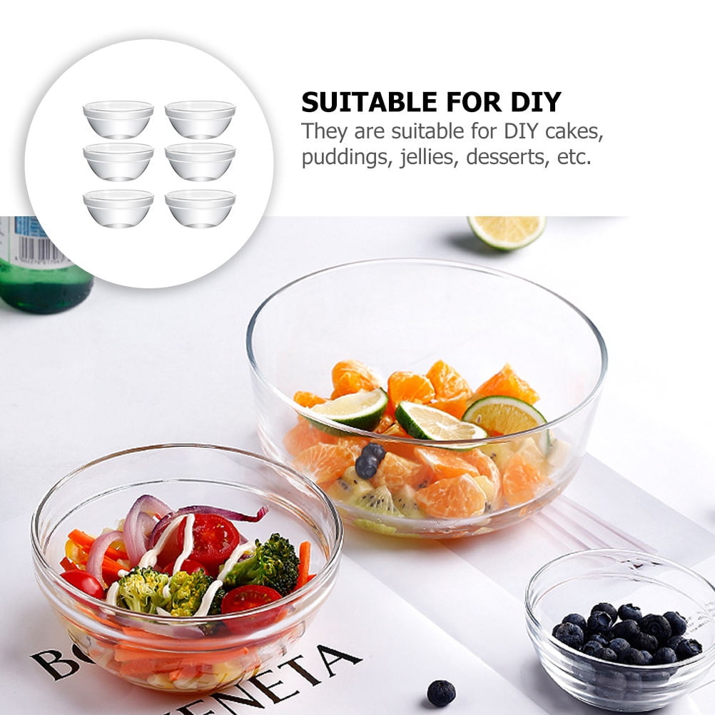 NICEXMAS Nicexmas Glass Pudding Molds Versatile Containers for Kitchen 6Pcs