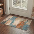 thumbnail image 6 of 5x7 Area Rug Machine Washable Non Slip Low Pile Lightweight Print Pattern for Living Room Bedroom, Abstract Landscape, Dusty Blue, 6 of 6
