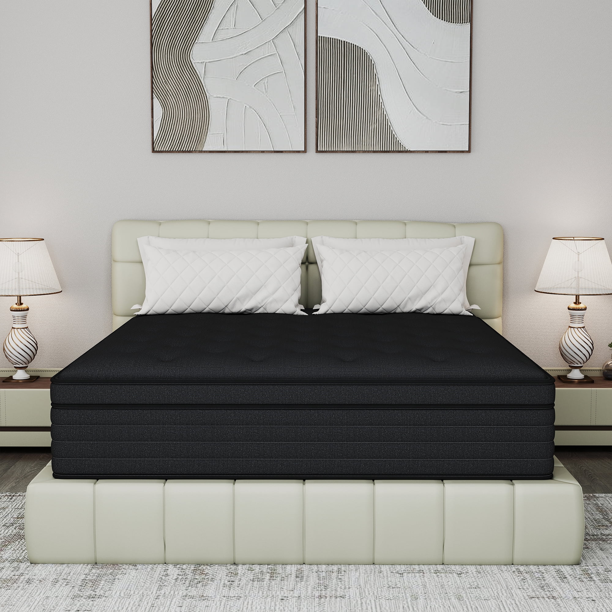 Yilicy Twin Mattress 8 inch Memory Foam and Spring Hybrid Mattress in a Box Pressure Relief, Breathable