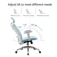 thumbnail image 4 of SIHOO M18 Office Chair, Mesh Computer Ergonomic Chair with Adjustable Lumbar Support, High Back Chair for Big and Tall, Blue, 4 of 9